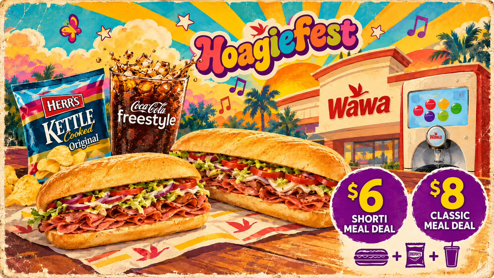 Retro Hoagiefest Meal Deal Poster